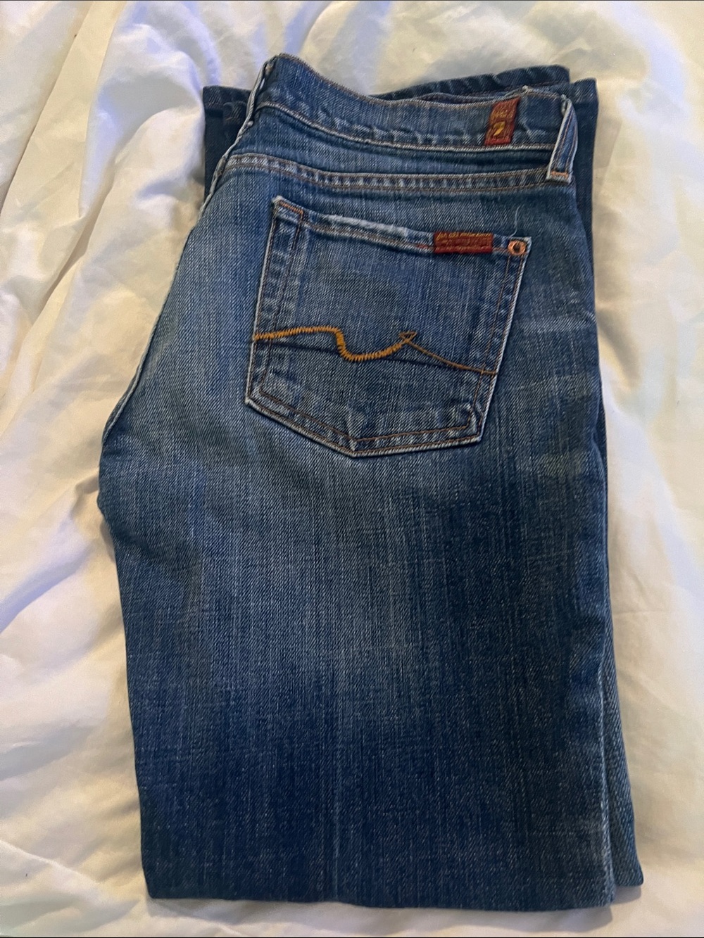 7 For All Mankind Women's Dark Blue Bootcut Jeans